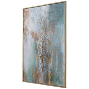 Uttermost Rendezvous Blue and Green Abstract Hand Painted Canvas
