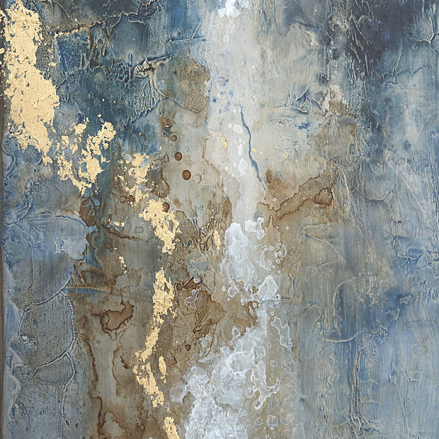 Uttermost Rendezvous Blue and Green Abstract Hand Painted Canvas