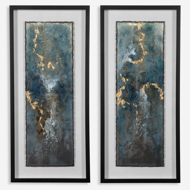 Uttermost Glimmering Agate Set of 2 Framed Prints