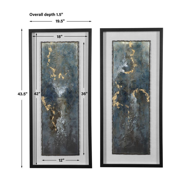 Uttermost Glimmering Agate Set of 2 Framed Prints