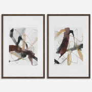 Uttermost Burgundy Interjection Set of 2 Framed Prints
