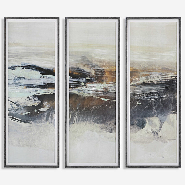 Uttermost Graphite Horizon Set of 3 Framed Prints