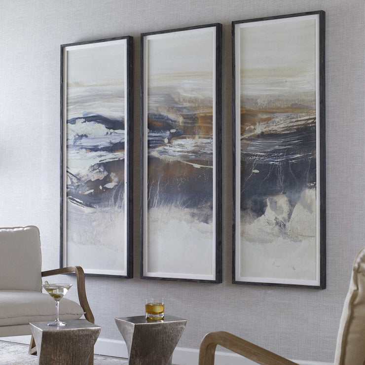 Uttermost Graphite Horizon Set of 3 Framed Prints