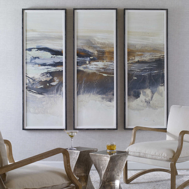 Uttermost Graphite Horizon Set of 3 Framed Prints