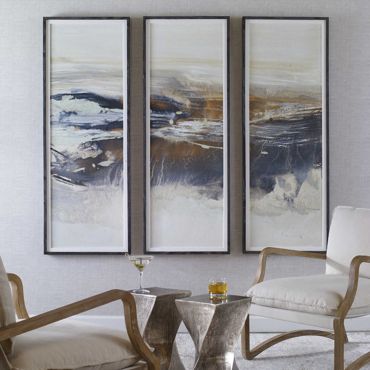 Uttermost Graphite Horizon Set of 3 Framed Prints