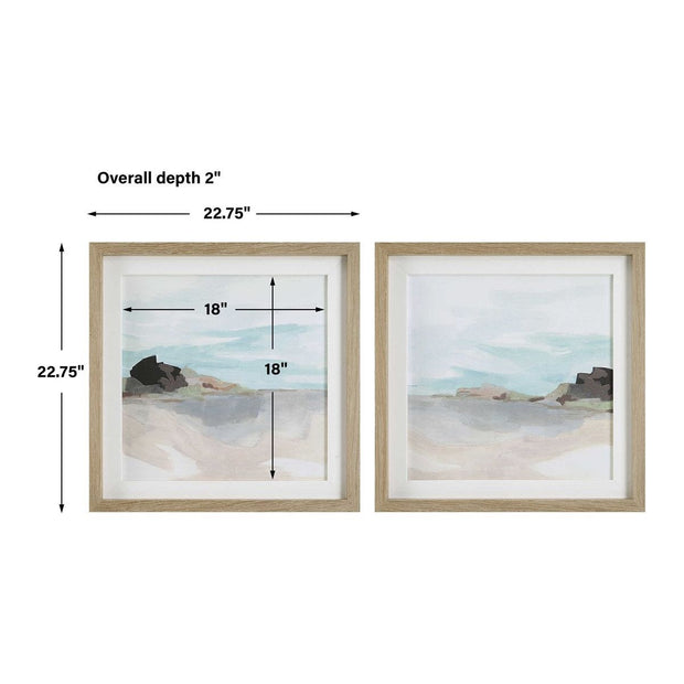 Uttermost Glacial Coast Set of 2 Framed Prints
