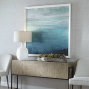 Uttermost Cancun Teal Waters White Framed Print