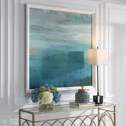 Uttermost Cancun Teal Waters White Framed Print