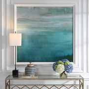 Uttermost Cancun Teal Waters White Framed Print
