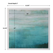 Uttermost Cancun Teal Waters White Framed Print