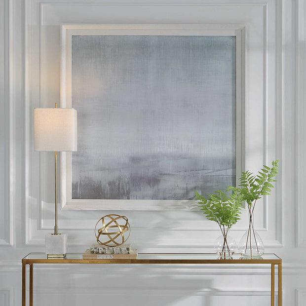 Uttermost Fate Neutral Light Gray and White Framed Print