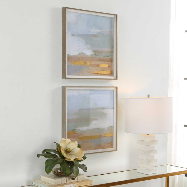 Uttermost Abstract Coastline Set of 2 Framed Prints