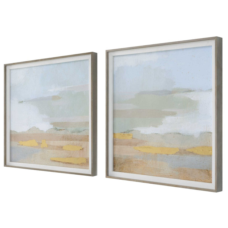 Uttermost Abstract Coastline Set of 2 Framed Prints