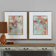 Uttermost A Touch Of Blush And Rosewood Fences Set of 2 Framed Prints