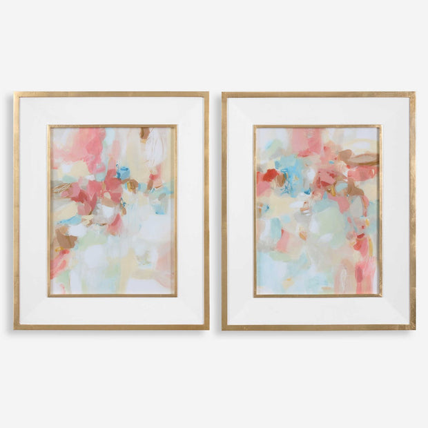 Uttermost A Touch Of Blush And Rosewood Fences Set of 2 Framed Prints