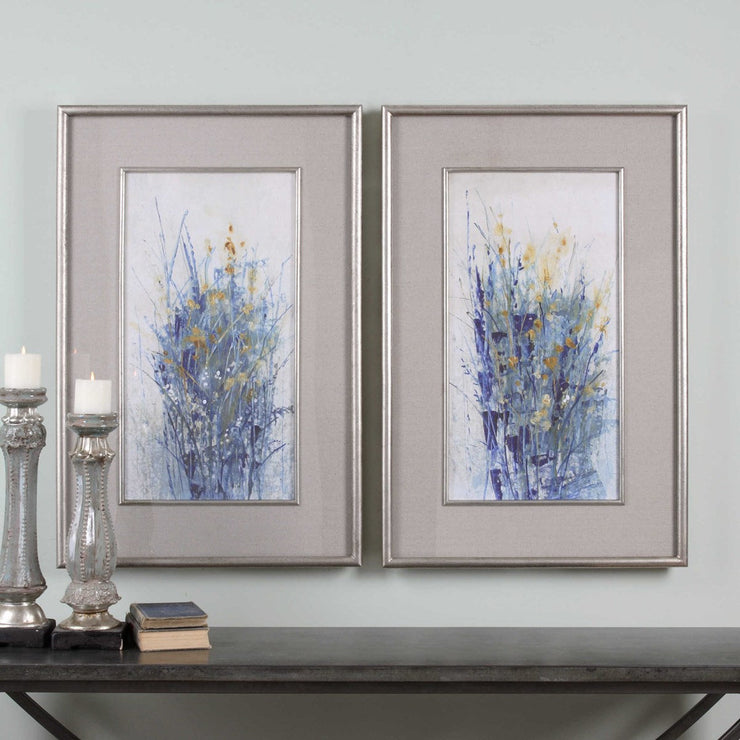 Uttermost Indigo Florals Set of 2 Framed Prints