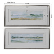 Uttermost Panoramic Seascape Set of 2 Framed Prints