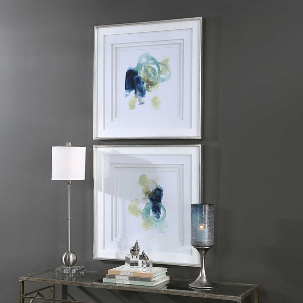 Uttermost Integral Motion Abstract Set of 2 Framed Prints
