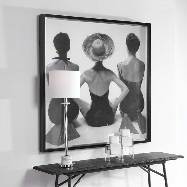 Uttermost Ladies' Swimwear1959 Black and White Framed Print
