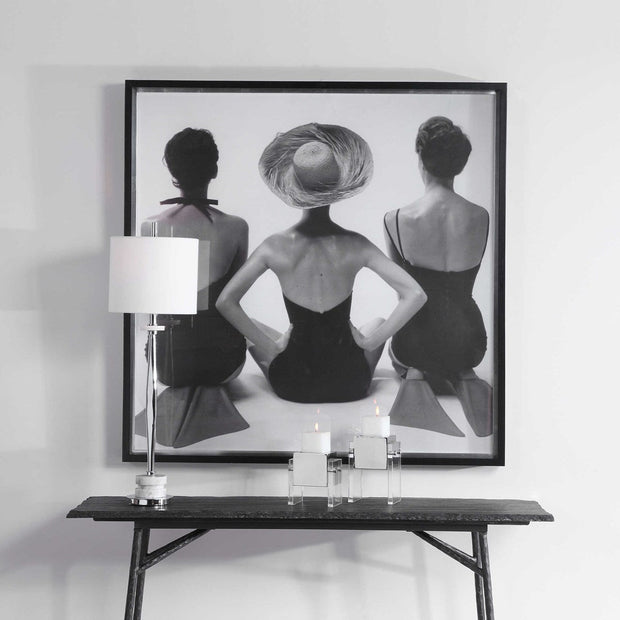 Uttermost Ladies' Swimwear1959 Black and White Framed Print