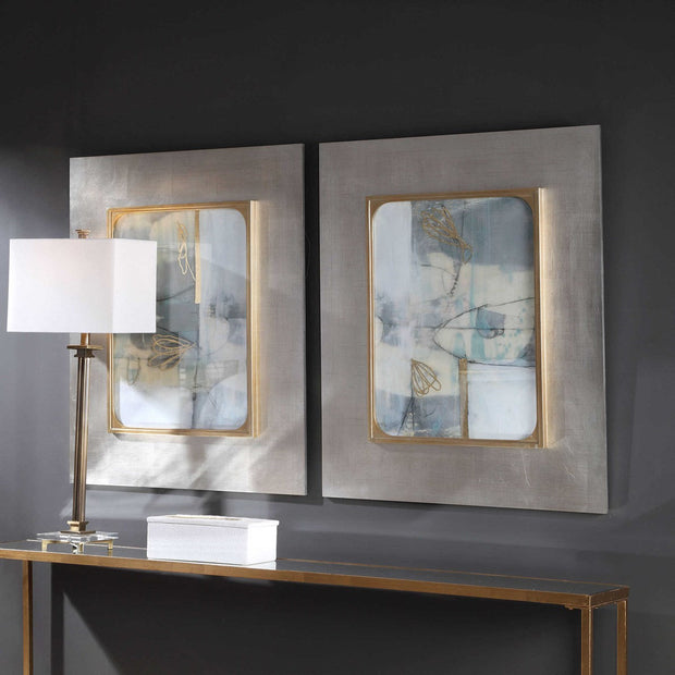 Uttermost Gilded Whimsy Set of 2 Abstract Framed Prints