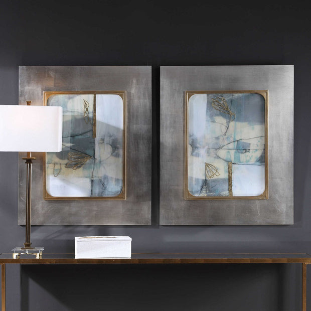Uttermost Gilded Whimsy Set of 2 Abstract Framed Prints