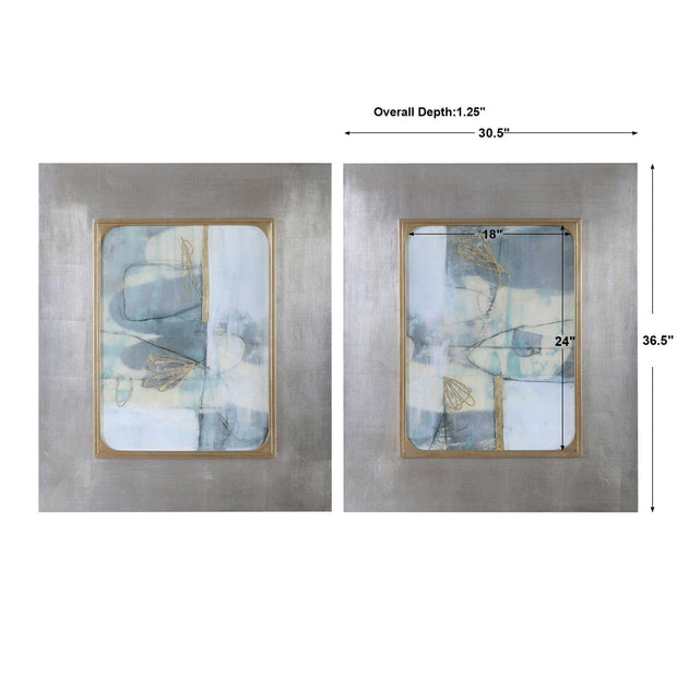 Uttermost Gilded Whimsy Set of 2 Abstract Framed Prints