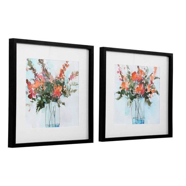 Uttermost Fresh Flowers Set of 2 Framed Prints