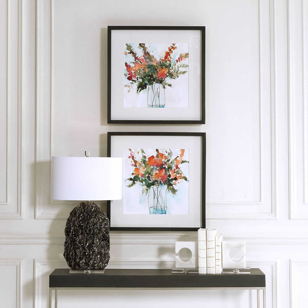 Uttermost Fresh Flowers Set of 2 Framed Prints