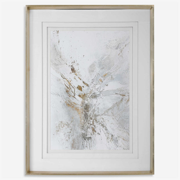 Uttermost Pathos Light Gray and White  Framed Print