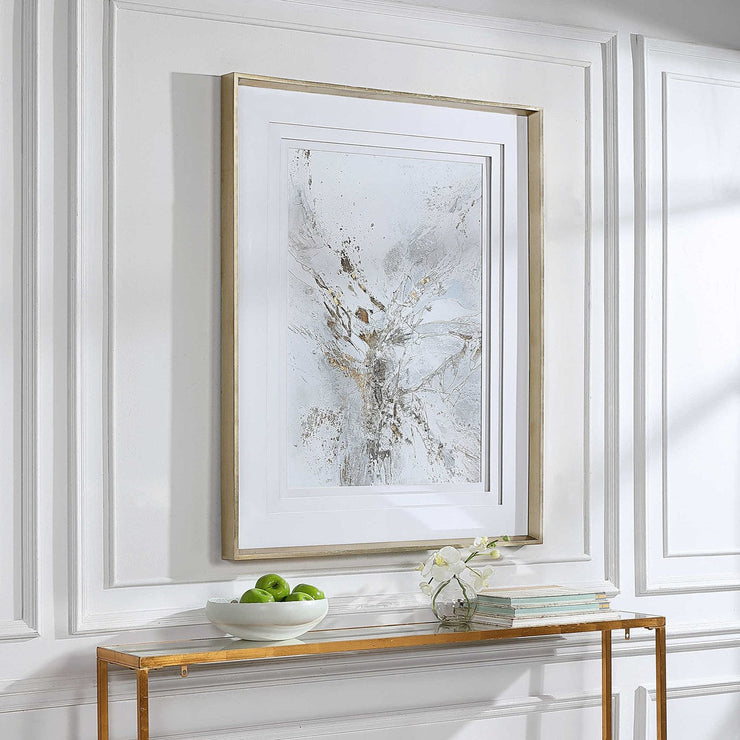 Uttermost Pathos Light Gray and White  Framed Print
