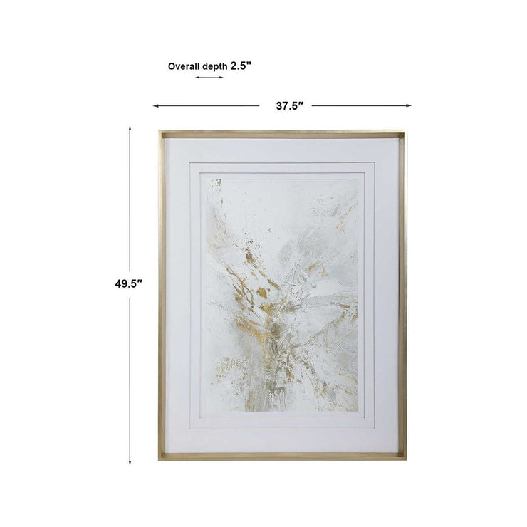 Uttermost Pathos Light Gray and White  Framed Print