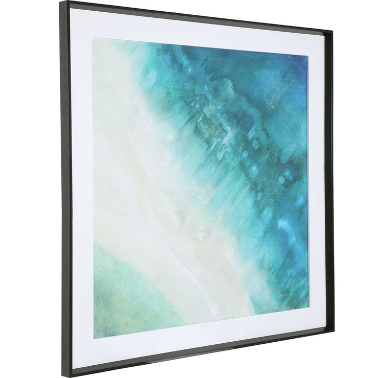 Uttermost Bird'S-Eye View Teal and Aqua Framed Print