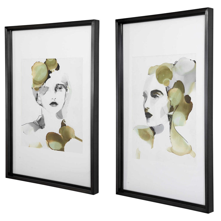 Uttermost Organic Portrait Set of 2 Framed Prints