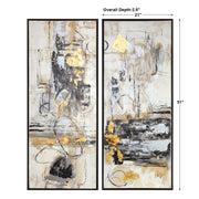 Uttermost Life Scenes Abstract Set of 2 Hand Painted Canvases