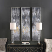 Uttermost Gray Showers Set of 3 Hand Painted Canvases