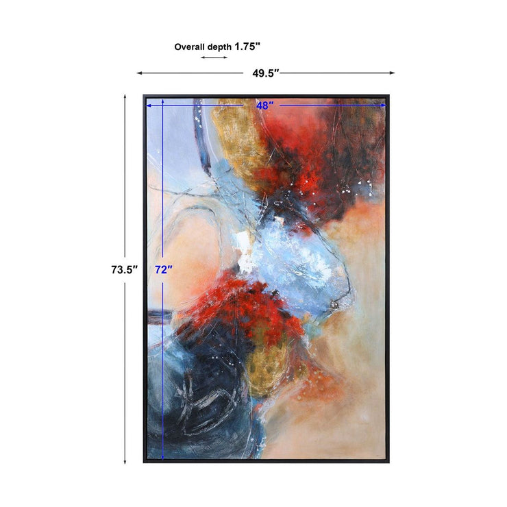 Uttermost Summer Sunset Abstract Hand Painted Canvas