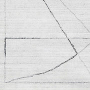 Uttermost Costilla Hand Knotted White, Charcoal and Black Contemporary Rug ~ 6' x 9'