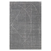 Uttermost Costilla Hand Knotted Gray, Charcoal and White Contemporary Rug ~ 8' x 10'