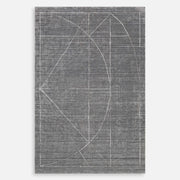 Uttermost Costilla Hand Knotted Gray, Charcoal and White Contemporary Rug ~ 8' x 10'