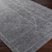 Uttermost Costilla Hand Knotted Gray, Charcoal and White Contemporary Rug ~ 8' x 10'