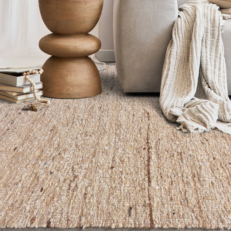Uttermost Rafael Hand Knotted Ivory Wool and Natural Jute Rug ~ 8' X 10'