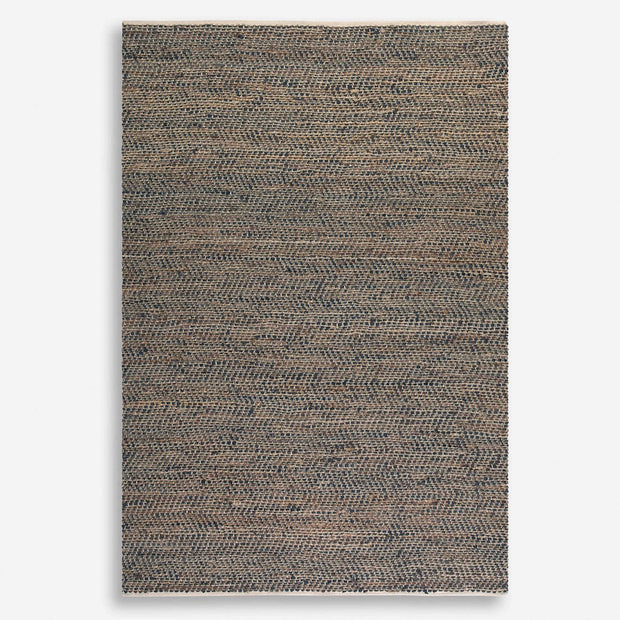 Uttermost Tobais Hand Woven Leather and Natural Hemp Rug ~  8' x 10'