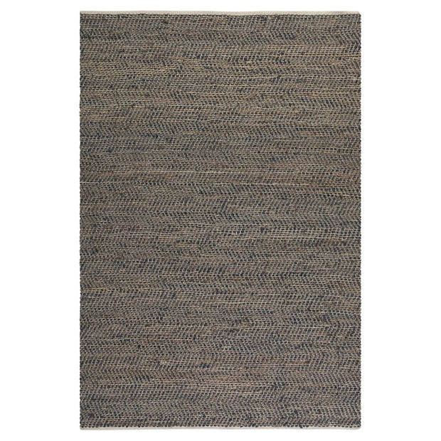 Uttermost Tobais Hand Woven Leather and Natural Hemp Rug ~ 5' x 8'