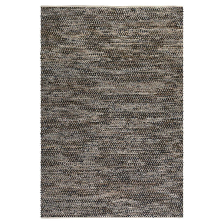 Uttermost Tobais Hand Woven Leather and Natural Hemp Rug ~ 5' x 8'