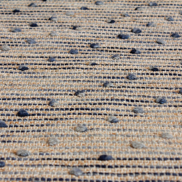 Uttermost Imara Hand Woven Natural Hemp and Navy Wool Rug ~ 8' x 10'