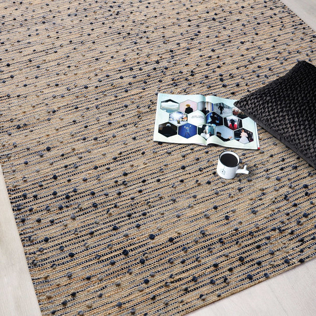 Uttermost Imara Hand Woven Natural Hemp and Navy Wool Rug ~ 5' x 8'