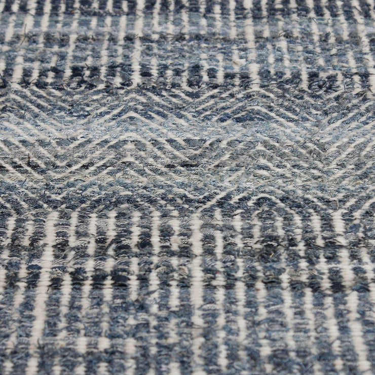 Uttermost Bolivia Hand Woven Natural Wool Blue Denim Rug ~ 8 x 10
