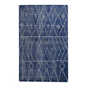 Uttermost Fressia Hand Woven Indigo Blue Wool Rug ~ 8' x 10'