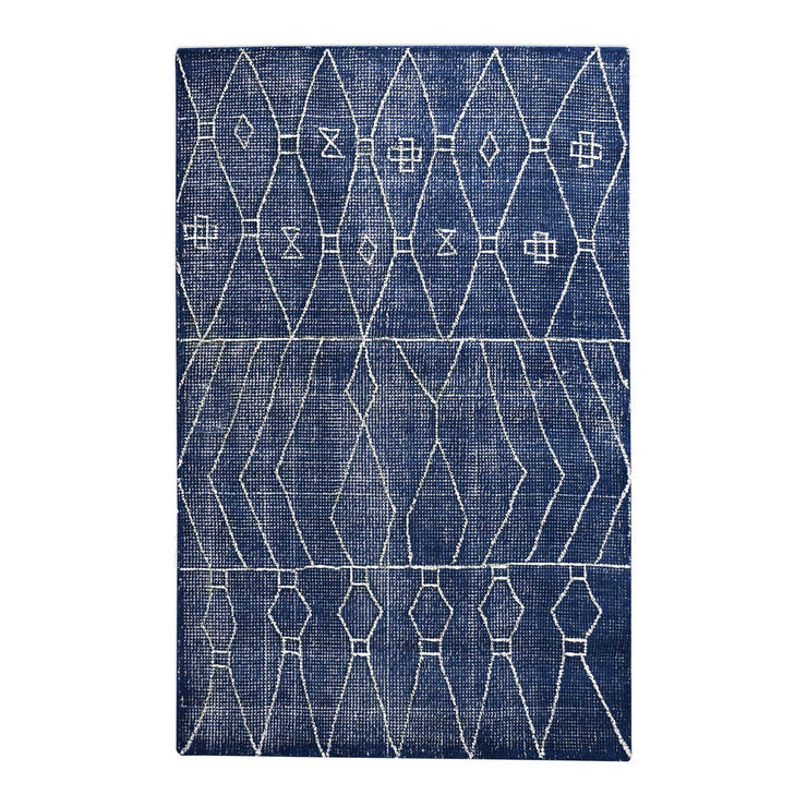Uttermost Fressia Hand Woven Indigo Blue Wool Rug ~ 8' x 10'